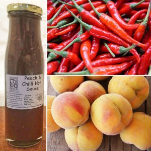 Peach and chilli hot sauce